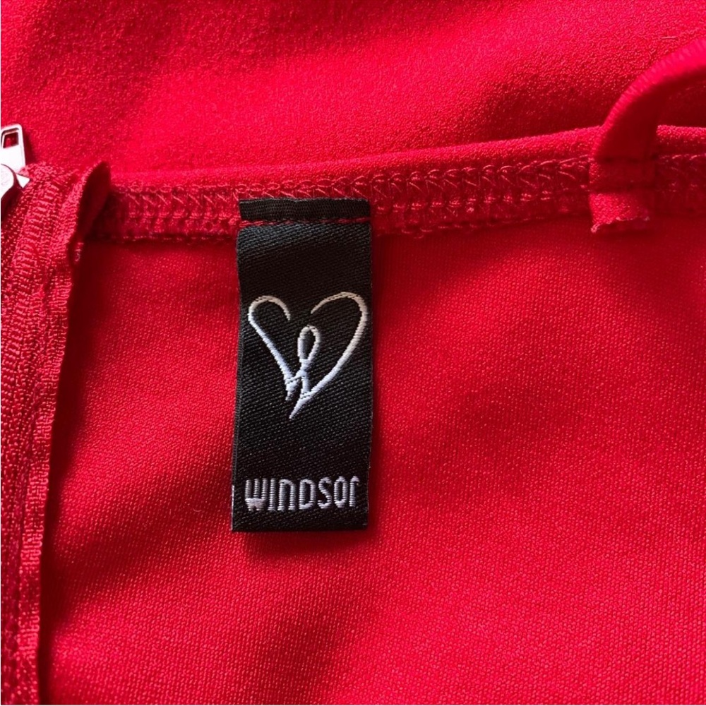 Windsor Red Adjustable Ruched Mini Dress size Small! - Picture 4 of 5